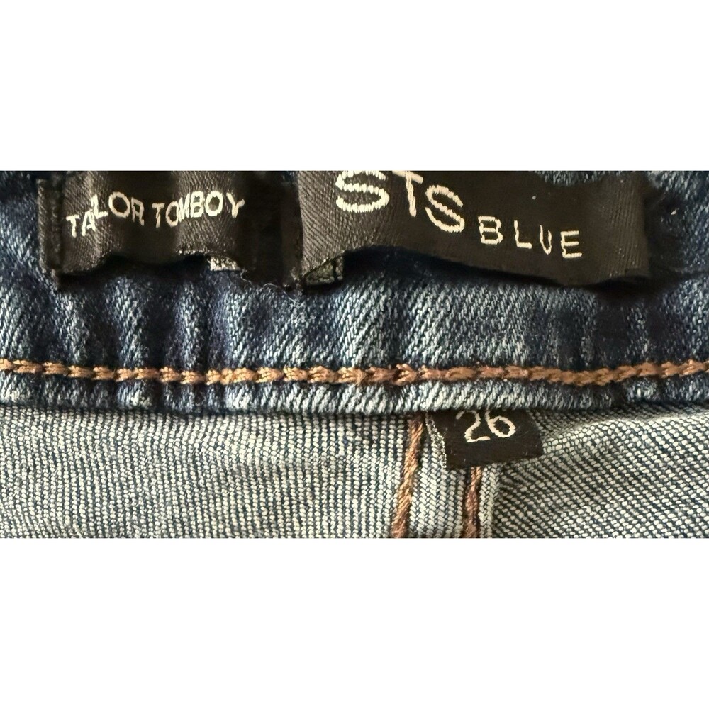 Womens Jeans Ankle Crop 26 Embroidered Floral Distressed - Picture 5 of 7